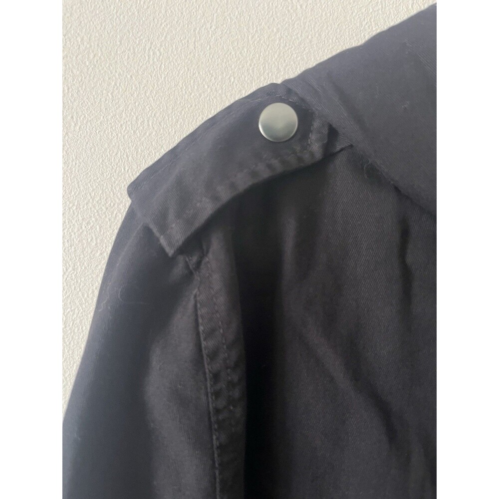 Velvet by Graham & Spencer Black Hooded Utility Jacket Women’s Small Military - Picture 5 of 8